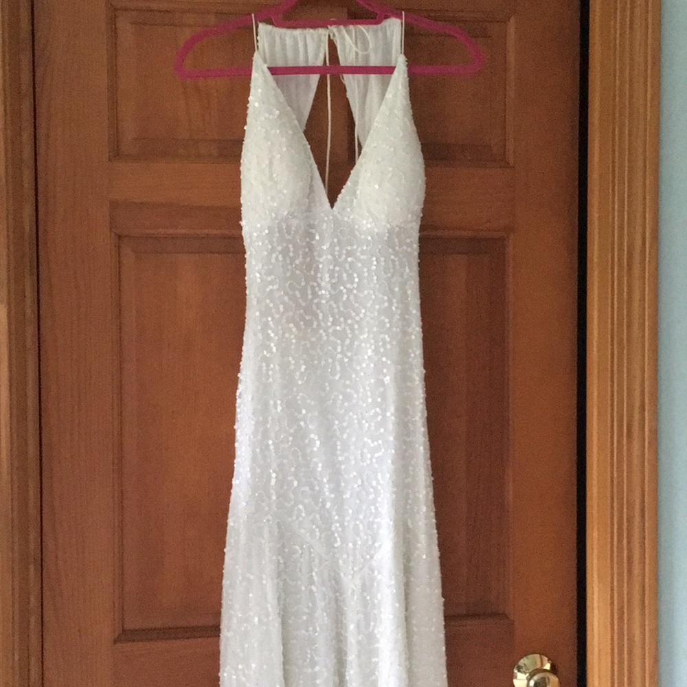 Formal white dress, size 4